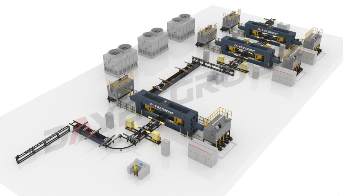 Bi-directional axle extruder- For the manufacture of high-end axles Bi-directional axle extruder- For the manufacture of high-end axles